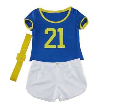 SKCU009 custom-made football baby cheerleading uniform style custom children's suit cheerleading uniform style production cheerleading team styles cheerleaders producer side view